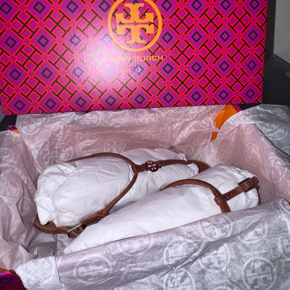 Tory Burch Emmy Sandal Bourbon - Picture 12 of 13